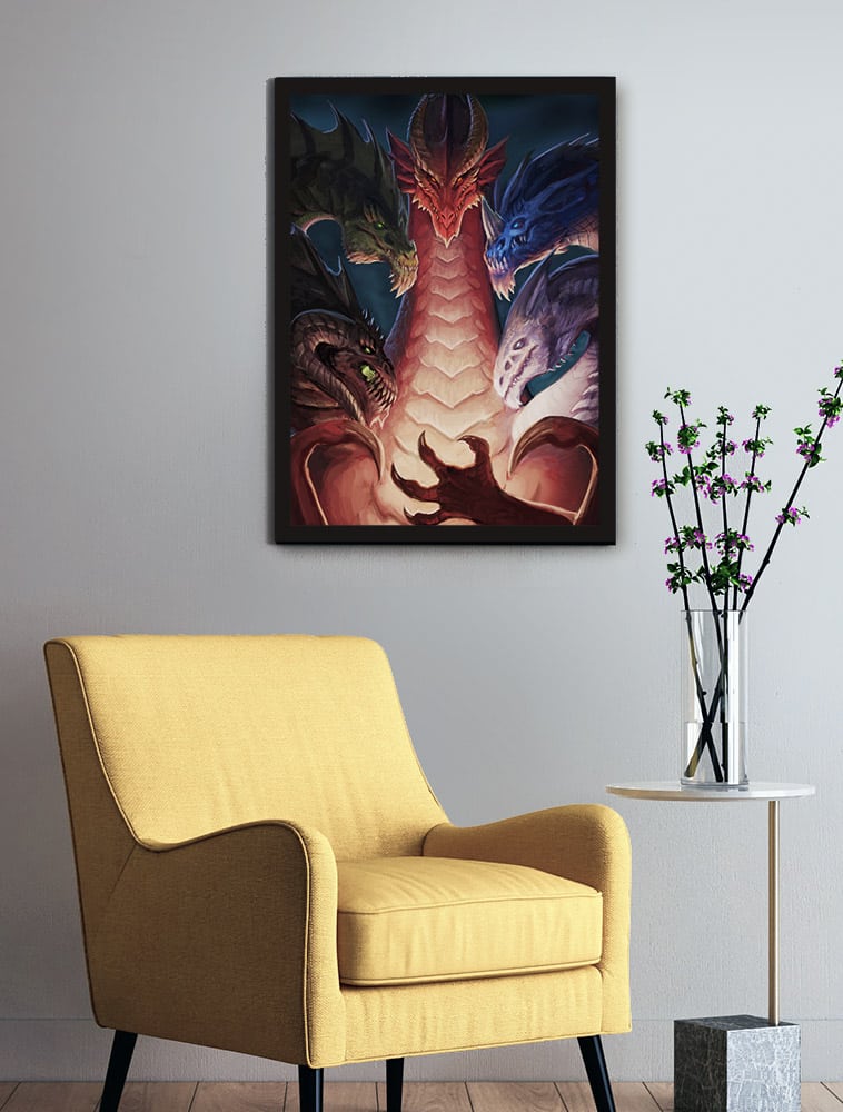 Fantasy Poster Tiamat Dragon DnD - buy at Dragon Store